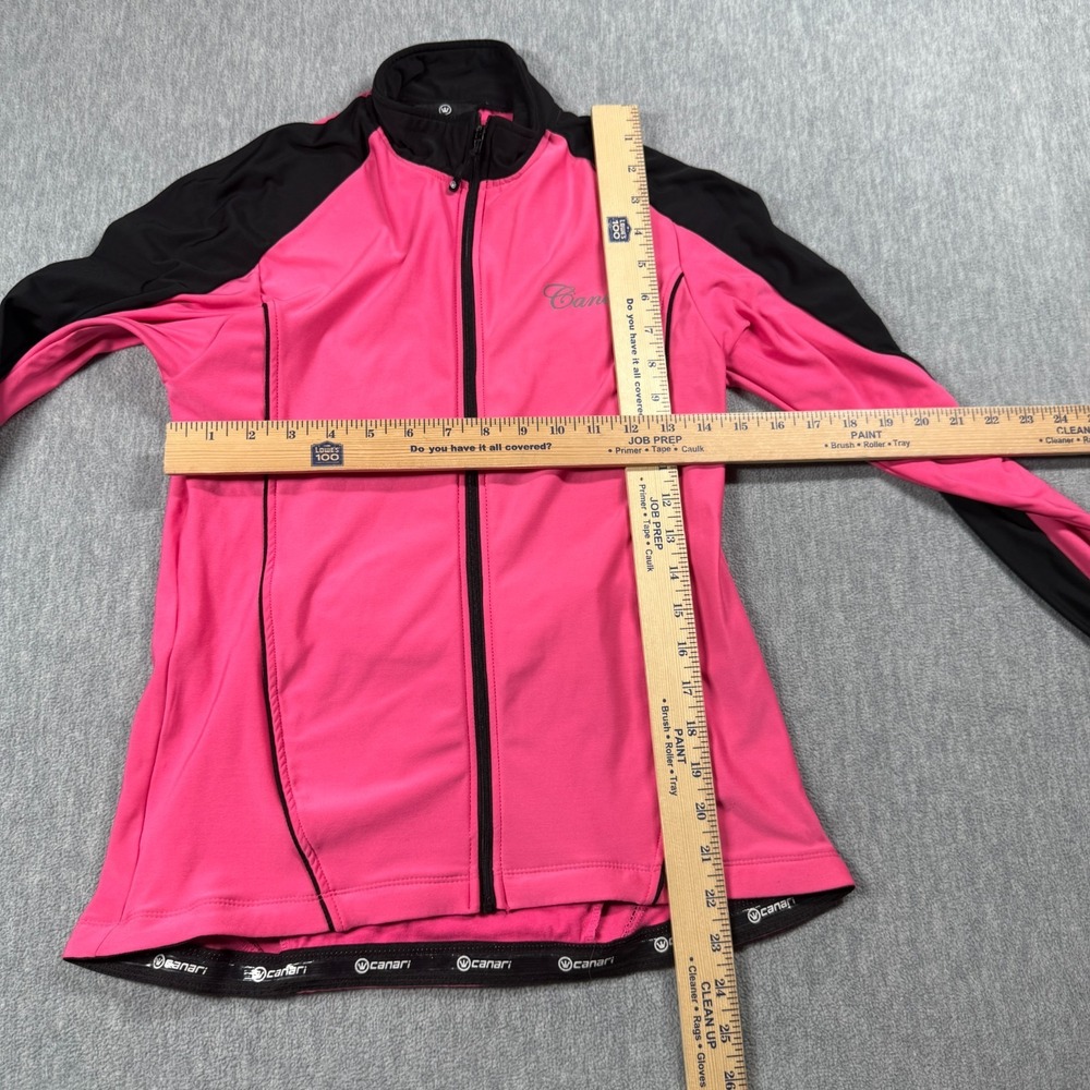 Canari Cycling Jacket Womens M Pink‎ Black Full Zip Thermal Fleece Bicycle Coat - Picture 3 of 6